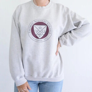 Vintage Hanes Ultimate  Thomas Aquinas California Collegiate Crewneck Sweater M